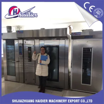 Wholesale Hot Air Bakery Rotary Oven with Rack and Trolley