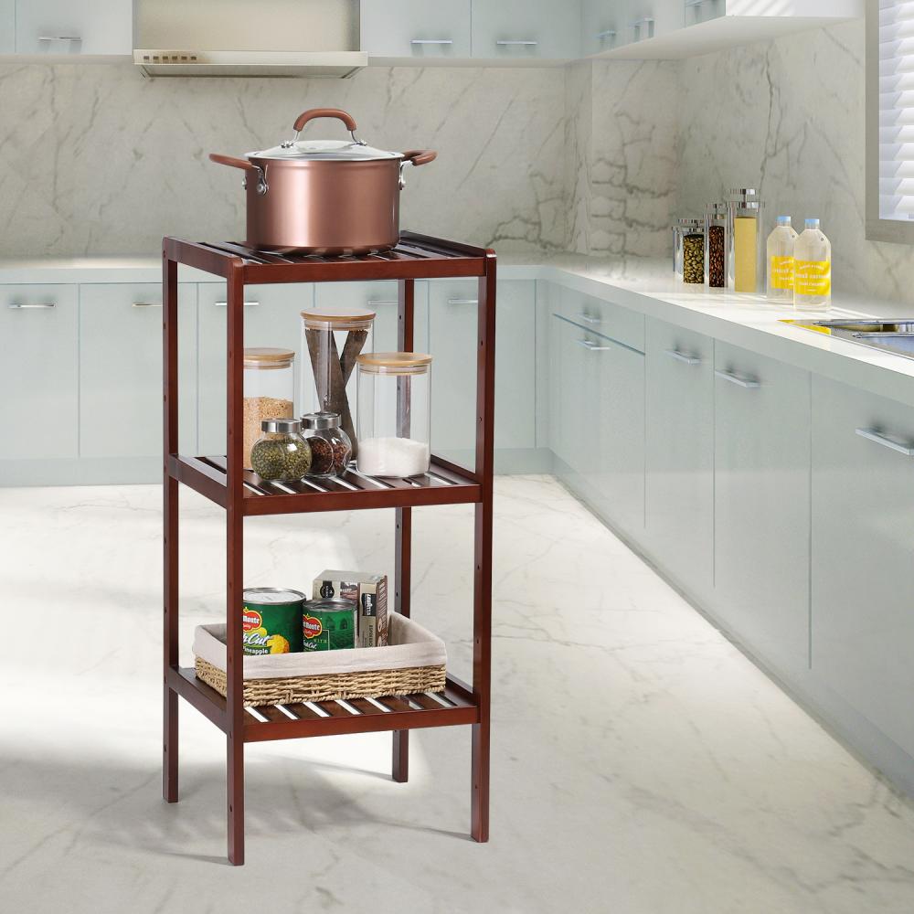 Bamboo Kitchen Rack 3 Tier Unit Adjustable