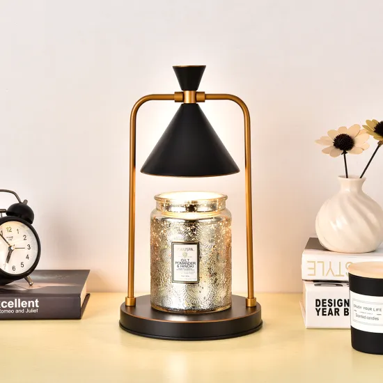 Aurora Candle Warmer Lamp: Dimmable Vintage Metal Lamp for Warm ambiance