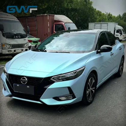 Super Matte Blue and Green Car Wrap