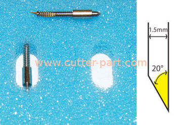 Blade 1.5mm 20° Sandblast Rubber Resist W/ Spring Cb15u-k20-2sp For Graphtec Cutting Plotters