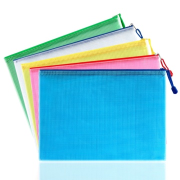 Transparent Waterproof A4 Zipper File Bag with Custom Logo