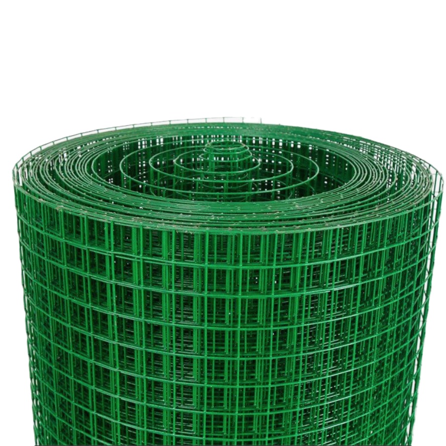 Malha de fio soldado com revestimento de PVC verde PVC