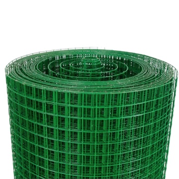 Couleur verte PVC revêtu de fil métallique soudé