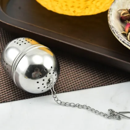 304 Stainless Steel Oval Tea Ball Filter - Creative Tea Leak Proof Tea Brewer