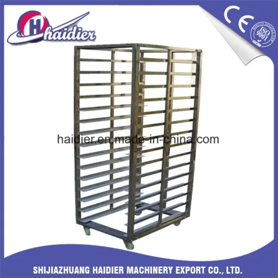 Disassemble 16 Trays Bread Cooling Rack Stainless Steel Bakery Trolley