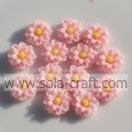 Lovely 14MM Resin Solid Color Flower Beads