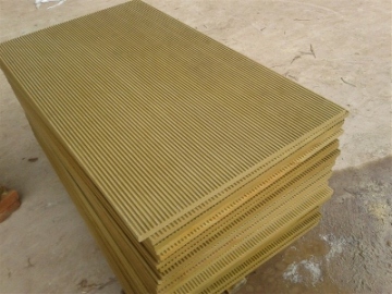 beige limestone grooved tiles 