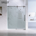 SALLY Matt Black Semi-Framed 8-10mm Sliding Shower Door