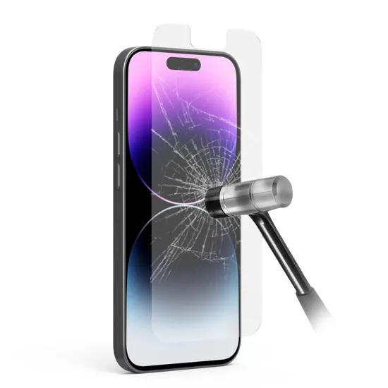 9H Hardness Slotted 2.5D U-shaped Tempered Glass Screen Protector for iPhone 11/12/13/14/15 Pro Max