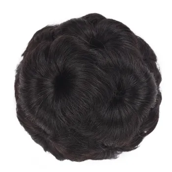 Synthetic Curly Claw Chignon Bun Hairpiece with 9 Flower Design: A High-Temperature Resistant Bride Hair Shaper and Clip-In Extension