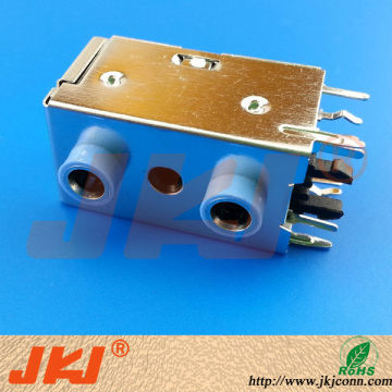Made in china double Right Angle 3.5 phone jack
