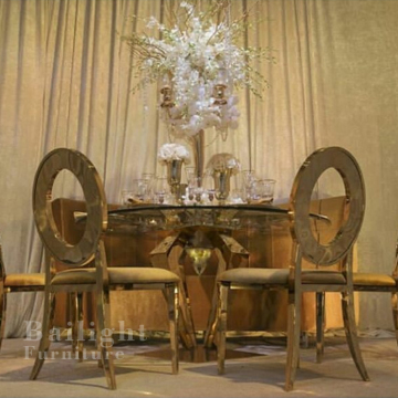 High Gloss Stainless Steel Wedding Event Tables