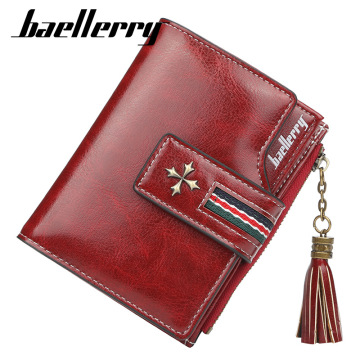 High-Quality, Large Capacity Women's Fashion Wallet: Stylish Baellerry N1636 Zipper Purse with New Short Design