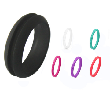 Custom Silicone Base Ring with 5 Stepped Stripes