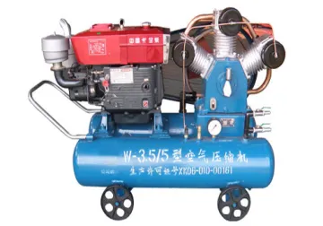 Movable Diesel Belt Driver Piston Air Compressor