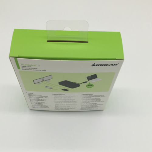 Customize art paper box with plastic hook