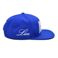 Gorra de béisbol bordada 3D azul real