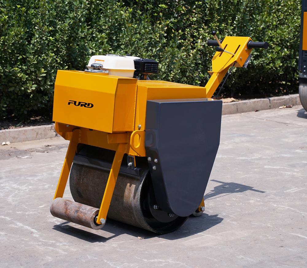 Factory supply 325kg walk behind vibratory mini road roller