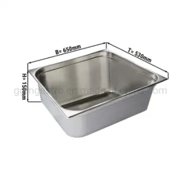 Kitchen Buffet Food Container Restaurant Stainless Steel Rectangle Food Pans