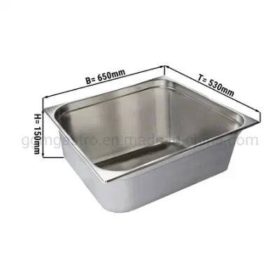 Kitchen Buffet Food Container Restaurant Stainless Steel Rectangle Food Pans