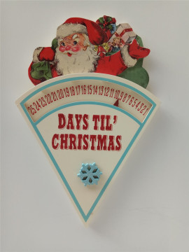 Wooden Christmas Calendar Hanging
