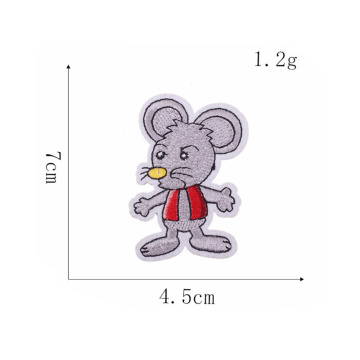 Aufgestickte Mouse Patch Clothing Stickerei aufbügeln