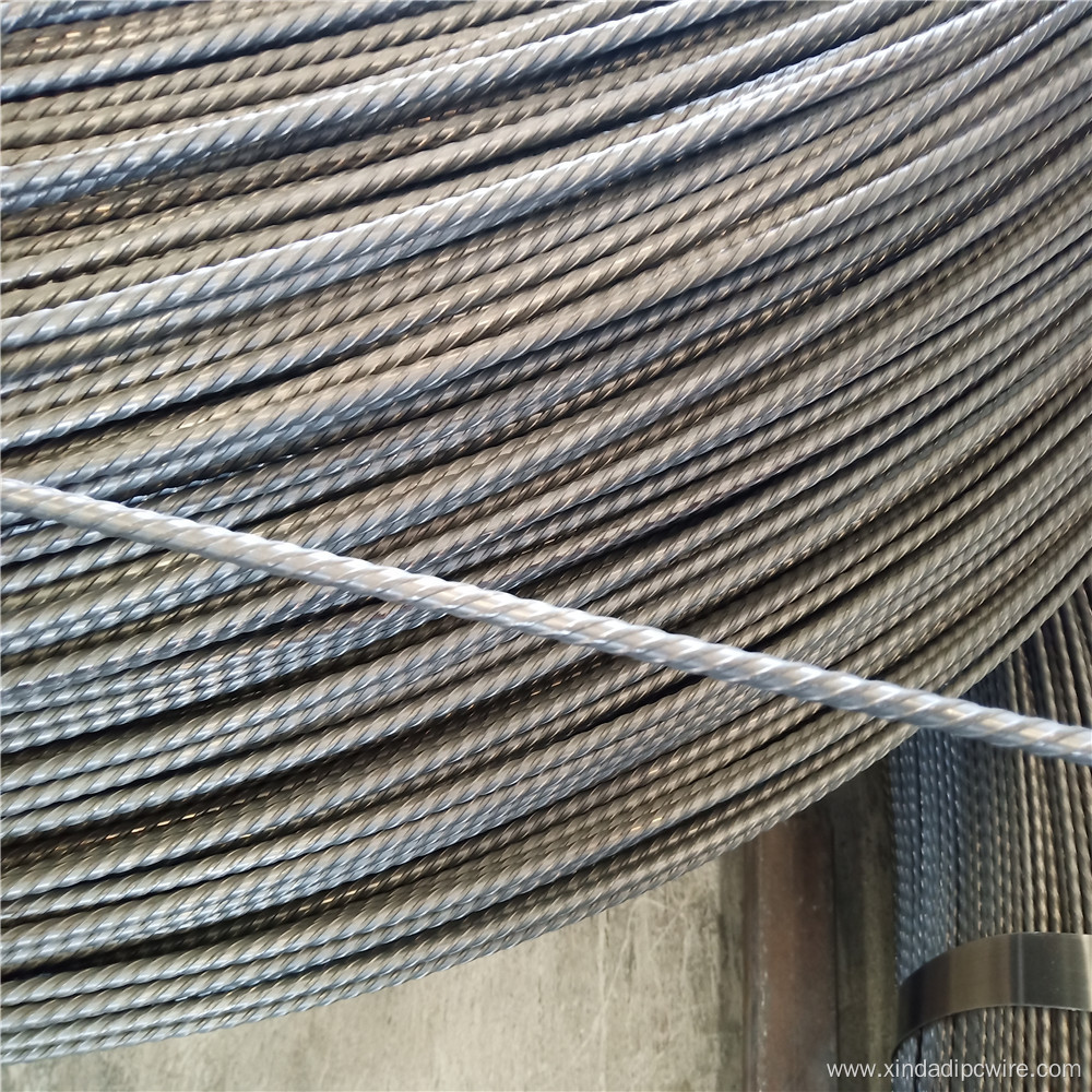 High Carbon 6MM PC Steel Wire Indented Wire