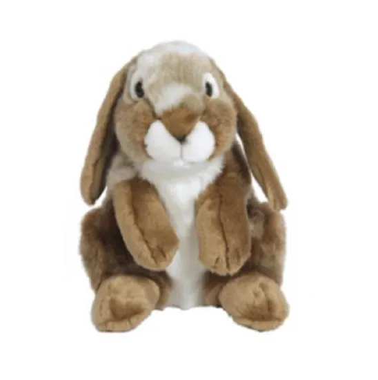 Shy big-eared plush rabbit
