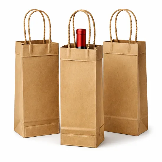 Heavy Duty Paper Gift Bags for Wines Bottles