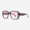 Retro Square acetate female sunglasses