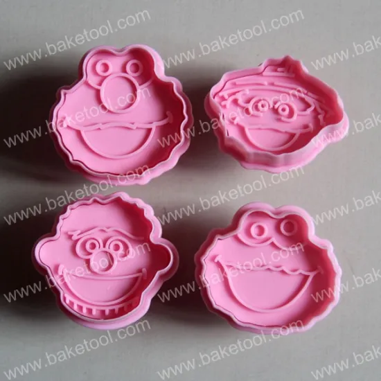 4pcs Christmas Toys Cookie Plunger Cutter Fondant Cake Decorating Tools Mold