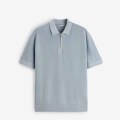 Pelover de manga corto 1/4 zip suéter polo camisa