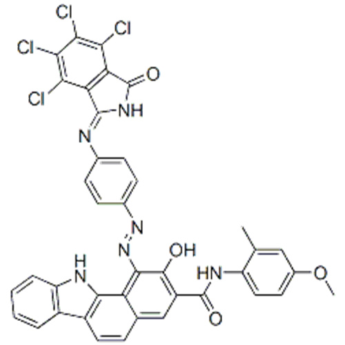 1 - [[4 - [(4,5,6,7-Tetrakloro-3-okso-izoindolin-1-iliden) amino] fenil] azo] -2-hidro xy-N- (4-metoksi-2-metilfenil ) -11H-benzo [a] karbazol-3-karboksamid CAS 103621-96-1