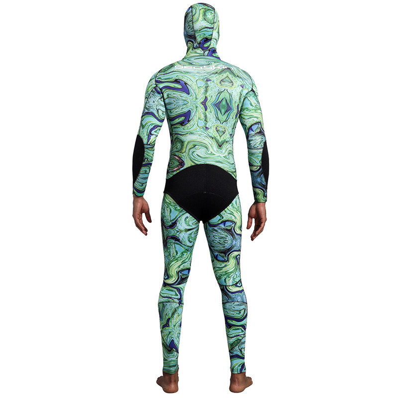 Seaskin mens de 4 mm de neoprene de mergulho com capuz