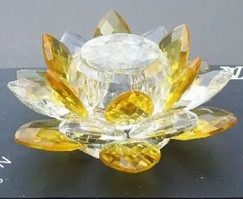 crystal glass lotus flower