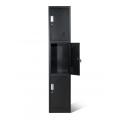 3 Door Box Lockers Black for formal offices