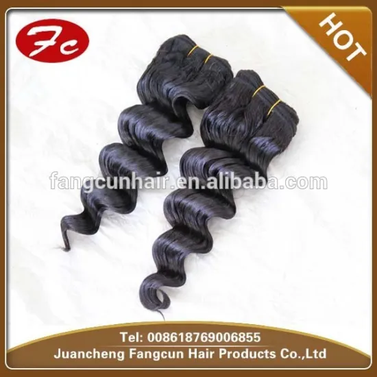 5A grade virgin Brazilian machine human hair weft Deep wave