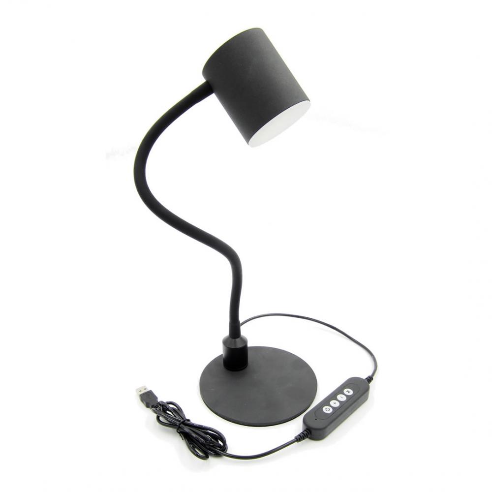 Black LED desk lamp with remote control