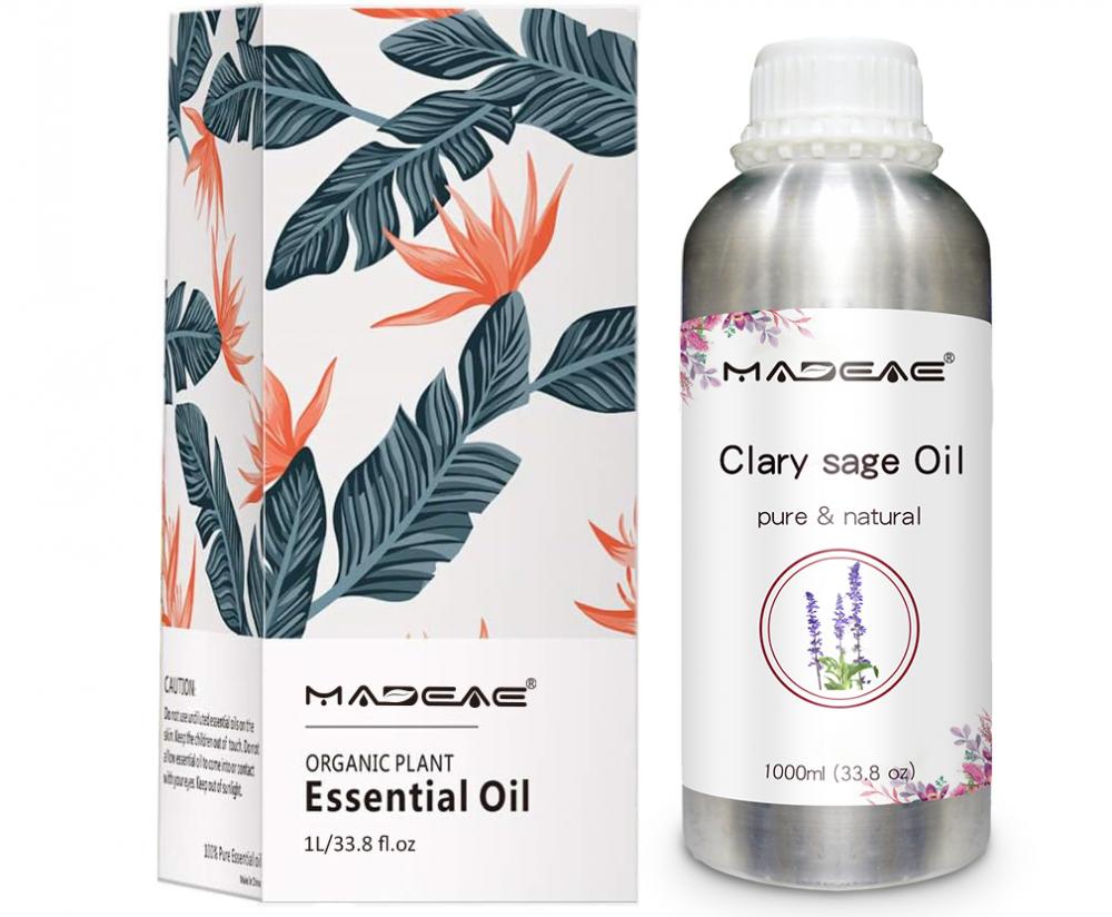 Extracto de planta a granel 1L Clary Sage Oil esencial para el cuidado de la piel de aromaterapia doméstica