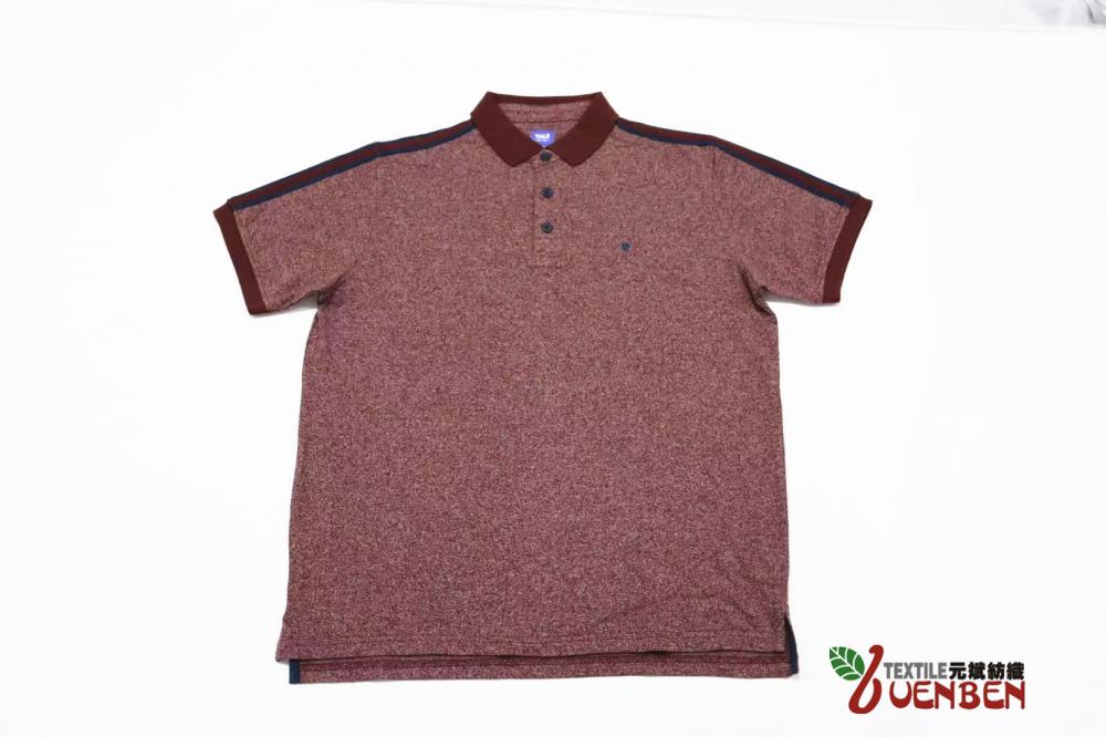 Polo de hombre de punto melange con cinta