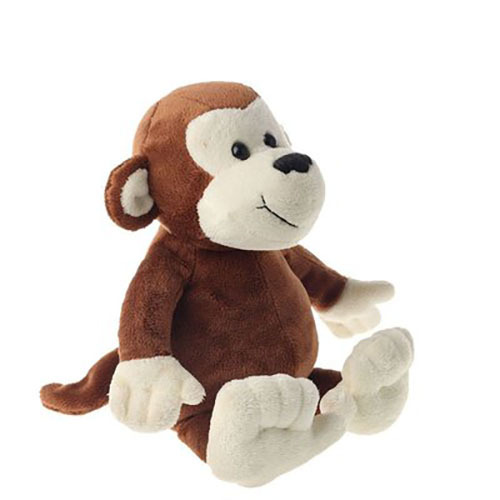 A primeira caixa de macaco sentada brinquedo de pelúcia