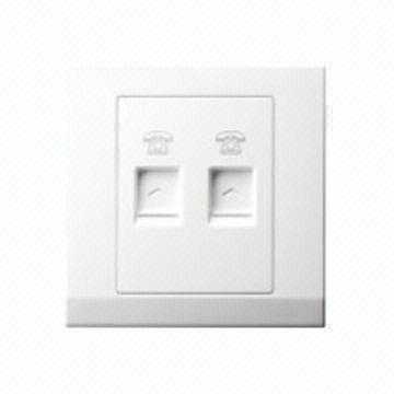 2 Gang 4 Wire RJ11 Telephone Outlet, Sophisticated Design