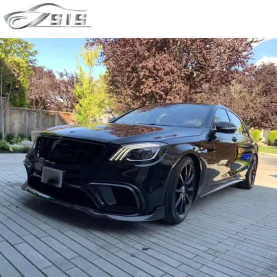 Carbon Fiber Front Lip Diffuser Fit for W222 S63 Sedan 2017-2020