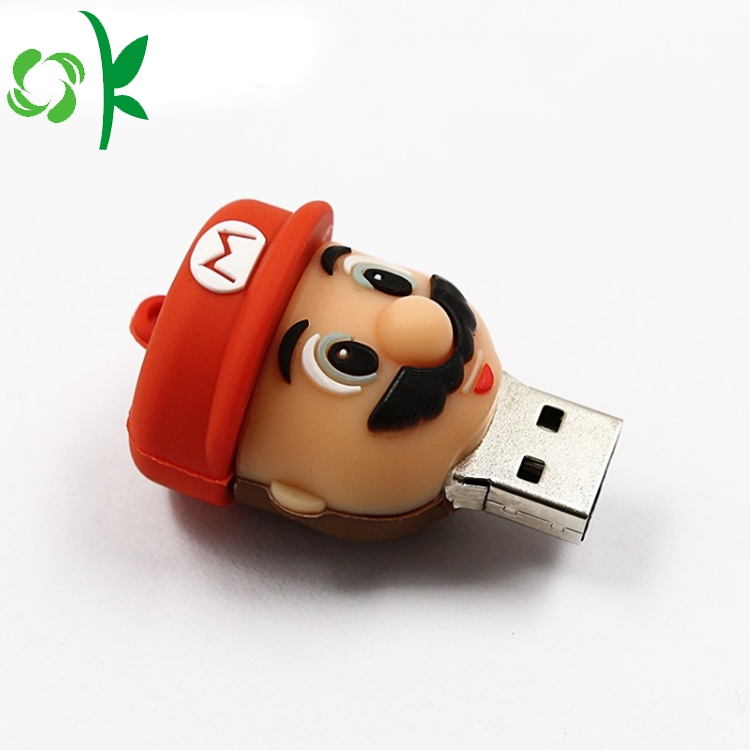 سوبر ماريو المطاط USB حالة سيليكون تغطية المفاتيح