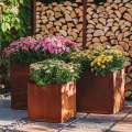 Trough Rust Rectangular Corten Steel Planter Modern Design