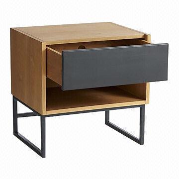 Nightstand with metal legs