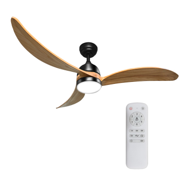 Retro 3 Blade Ceiling Fan with Remote Control and Light