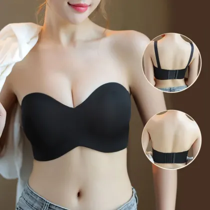 Plus Size Deep Cup Push Up Bra with Full Back Coverage and Shaping Underwear