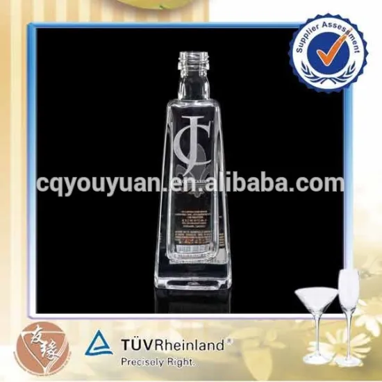 SGS certificate decaled empty 50ml miniature glass bottles